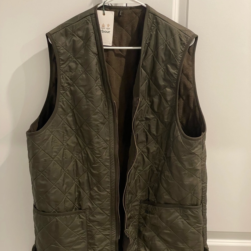 Barbour Polarquilt zip in liner vest coat zip XL *NEW WITH TAG NEVER WORN*